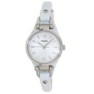 Fossil Stainless Steel Watch White Leather Band